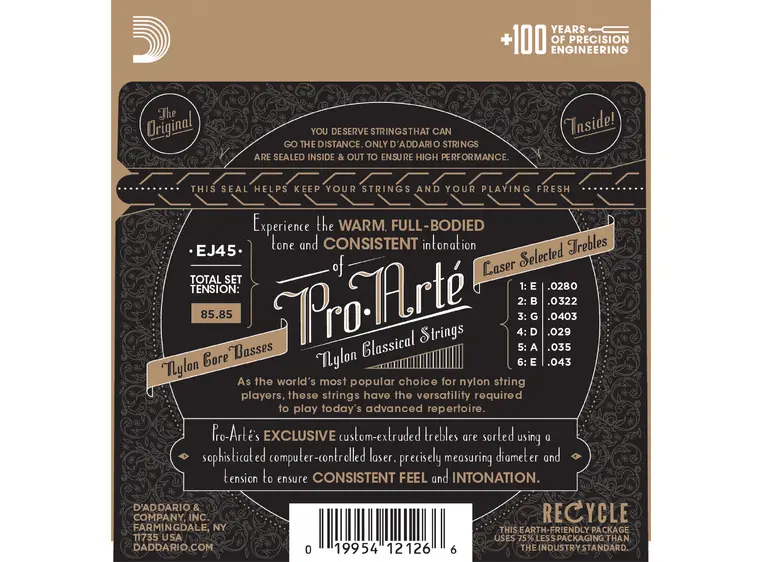 D'Addario EJ45 Pro Arte` Normal (028-043) 